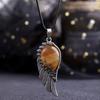 1Pc Pendant Angel Wings Crystal Necklace Retro Single Wing Healing Home Decoration Natural Stone Crystal Stone Gift