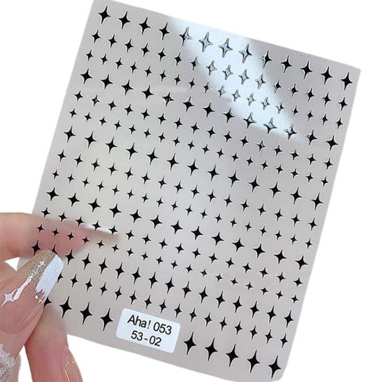 Adesivo per Manicure Ultra Lucido Autoadesivo Facile da Applicare Non Sbiadisce Adesivo Fai da Te Sottile Bianco Dorato Nero Argento