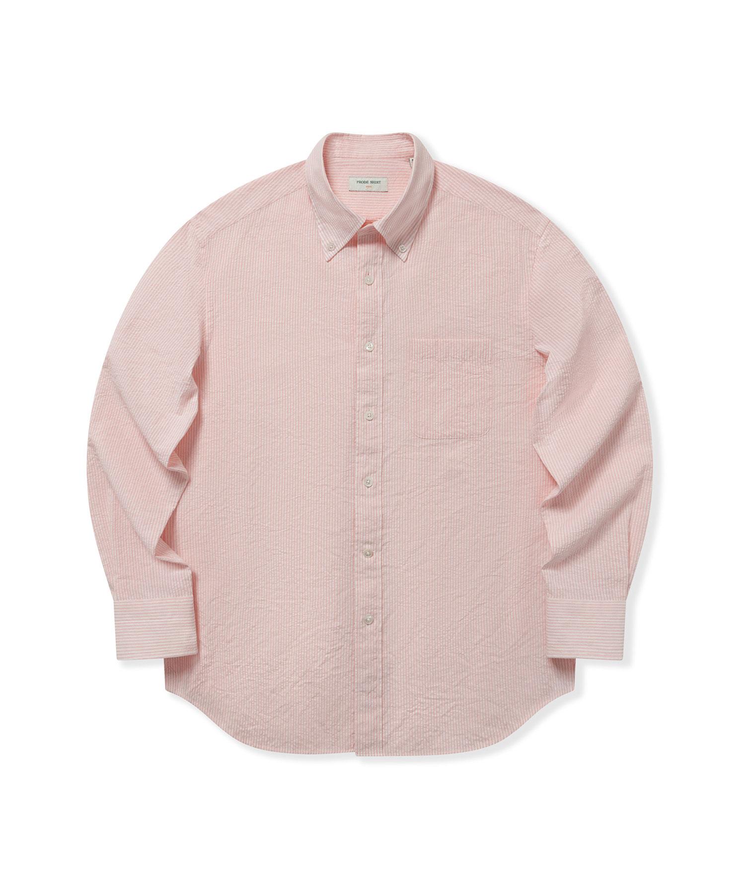 Prod Shirt E-460 Capri Oxford Shirt (Pink Stripe) Pink Stripe/L(50)