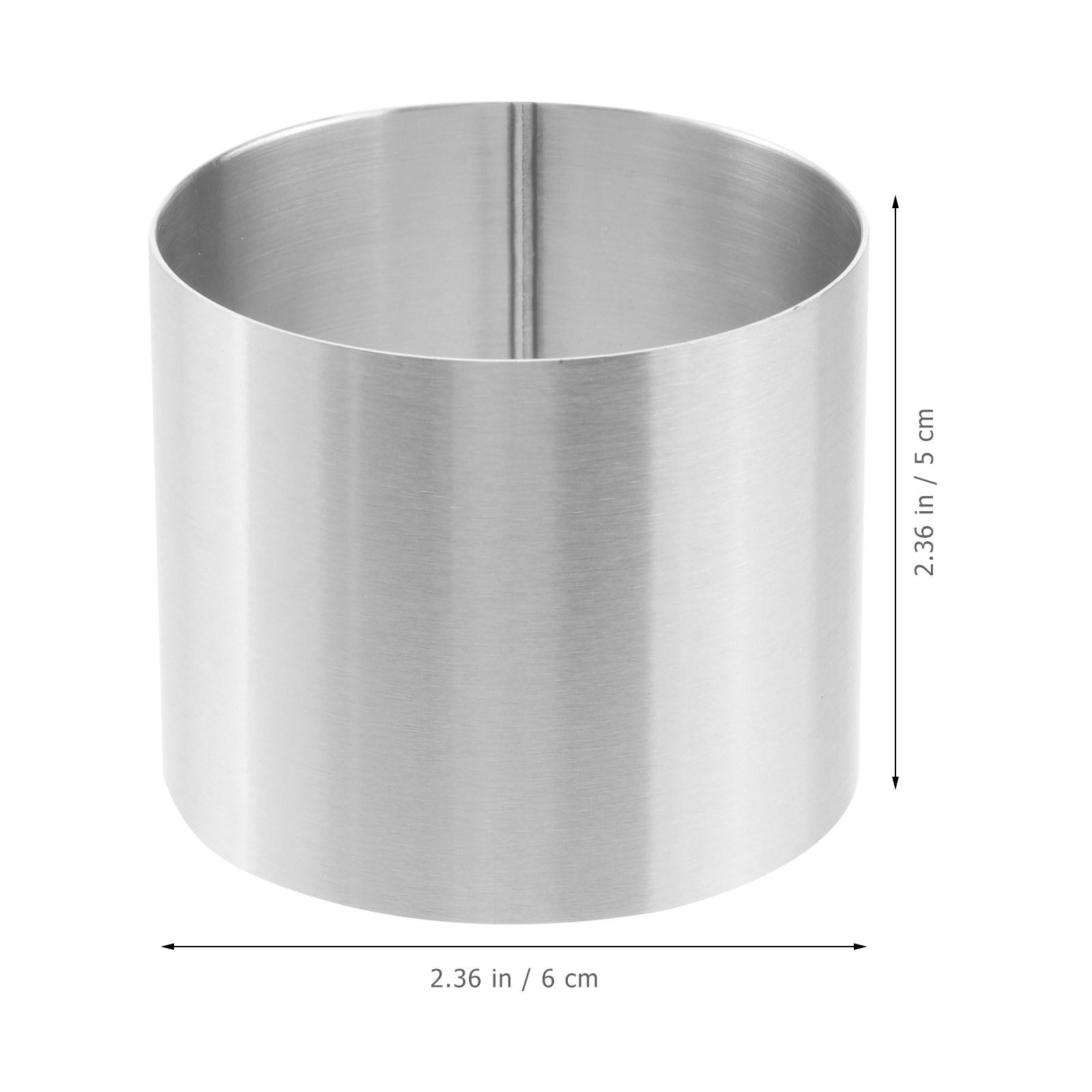 

4Pcs Square Stainless Steel Mousse Ring Cake Mold 8x8x5cm Adjustable Baking Pan Cookie Biscuit Mould for DIY Baking Pastry
