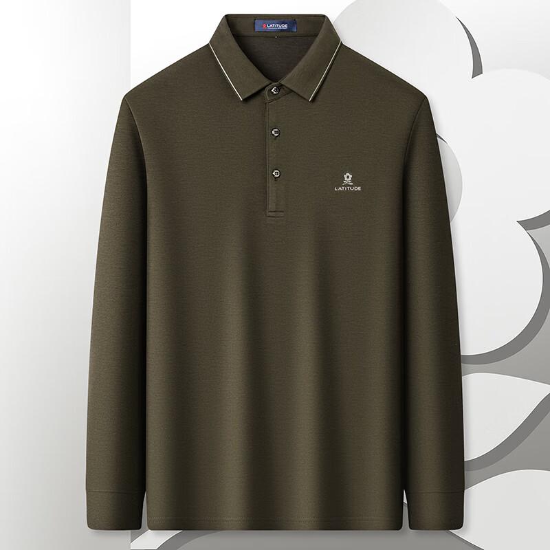 MONTAGUT Men s Wool Blend Long-Sleeve Polo Shirt 50