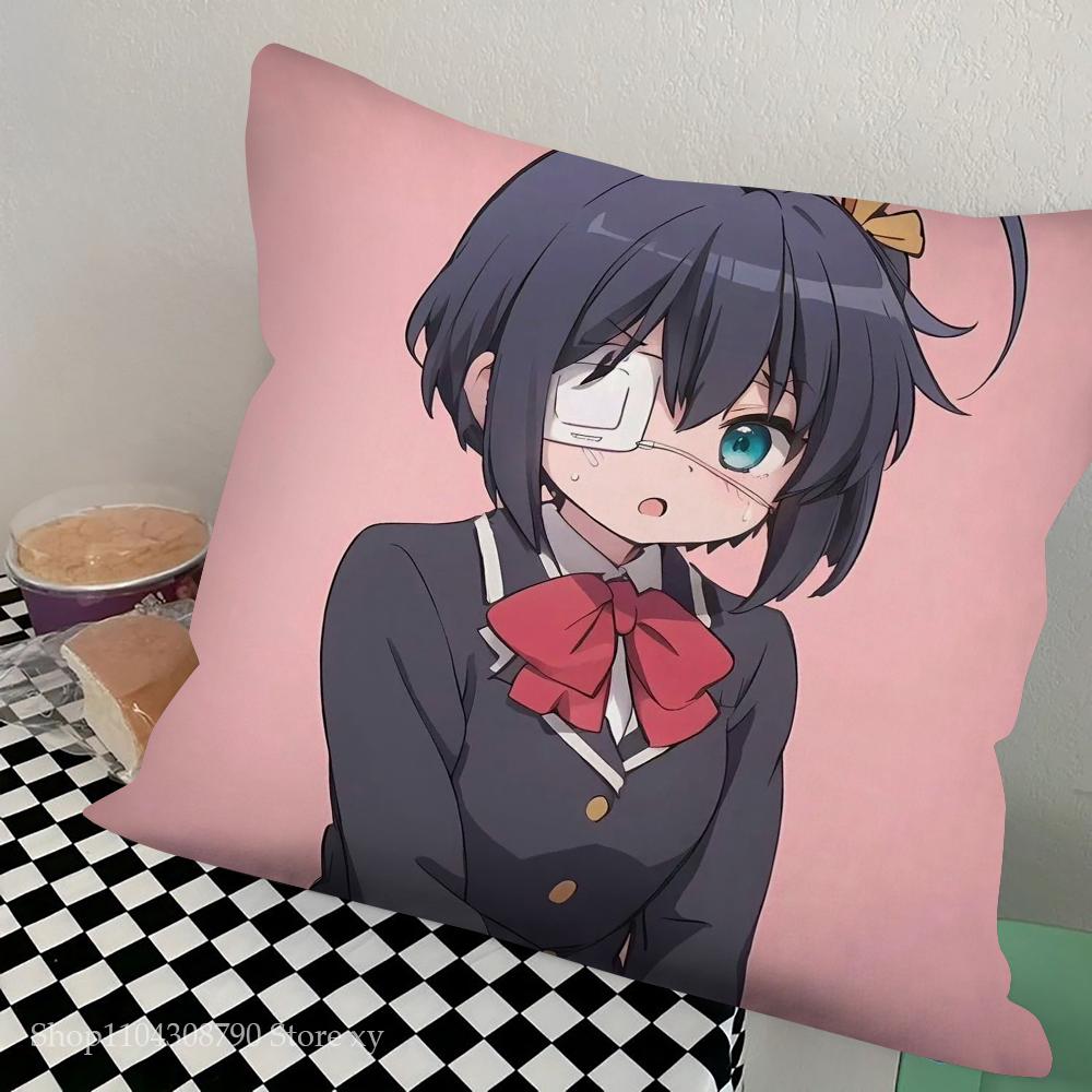 Takanashi Rikka Animation Take On Me Pillow Case Square Pillow Bedroom Sofa Leisure Comfort Cushion Living Room Home Decoration