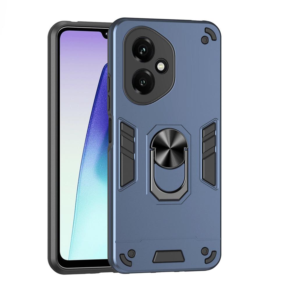 KEYSION Shockproof Armor Case for HONOR 400 Pro 5G Soft Silicone+PC Metal Ring Stand Phone Back Cover for Huawei Honor 400 5G