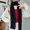 Solid Color Thin Long Scarves Soft Plush Y2K Girl Scarf Outdoor Mohair Women Scarf  Female