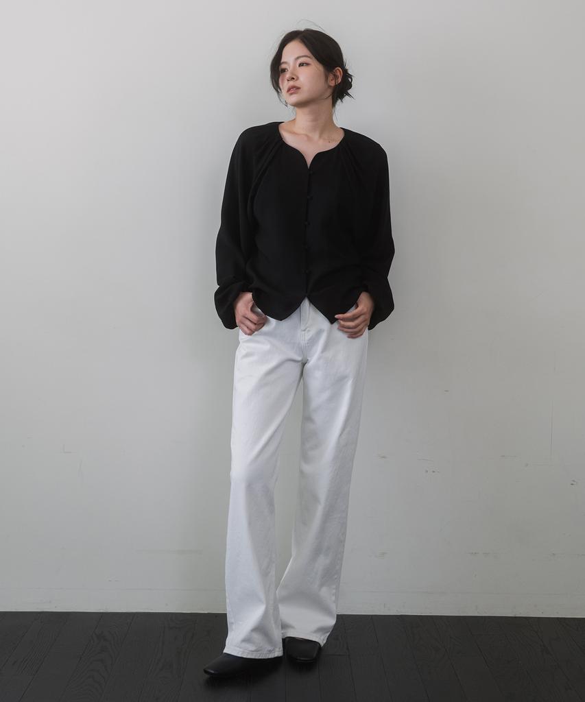 LAMINEZ Deluxe Cotton Pants - Ivory
