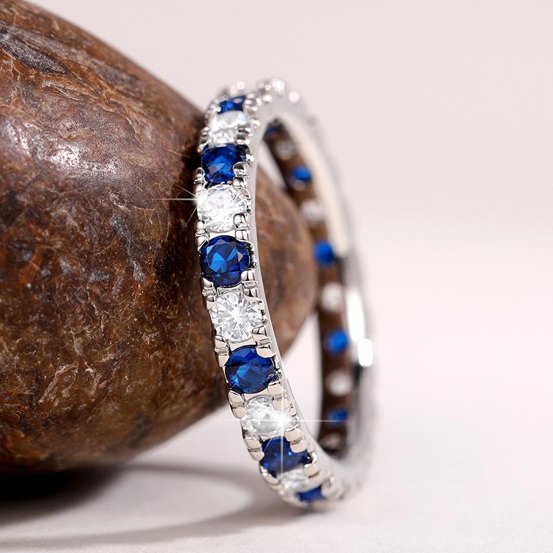 Classic Copper Alloy Zircon Ring Ladies Jewelry Wedding Promise Party Gift
