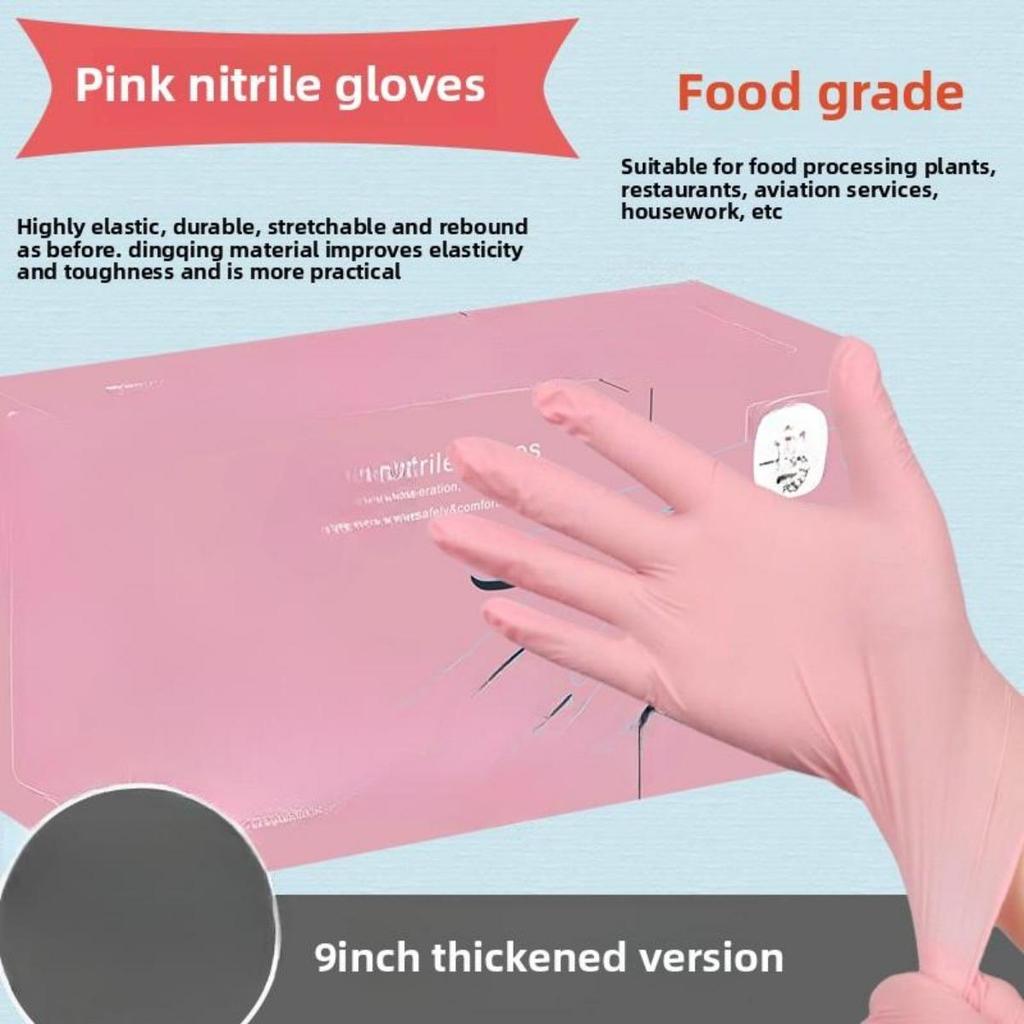 10/20/50/100 Disposable Nitrile Gloves, Waterproof, Latex Free, Powder Free, with Battery Glowing, Suitable for Household and Kitchen Cleaning