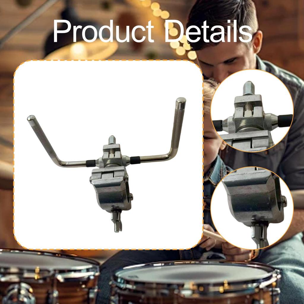 Adjustable Rack Clamp for Drum Stands, Cymbal Holders, Double L-, Holders; Zinc Alloy Design;