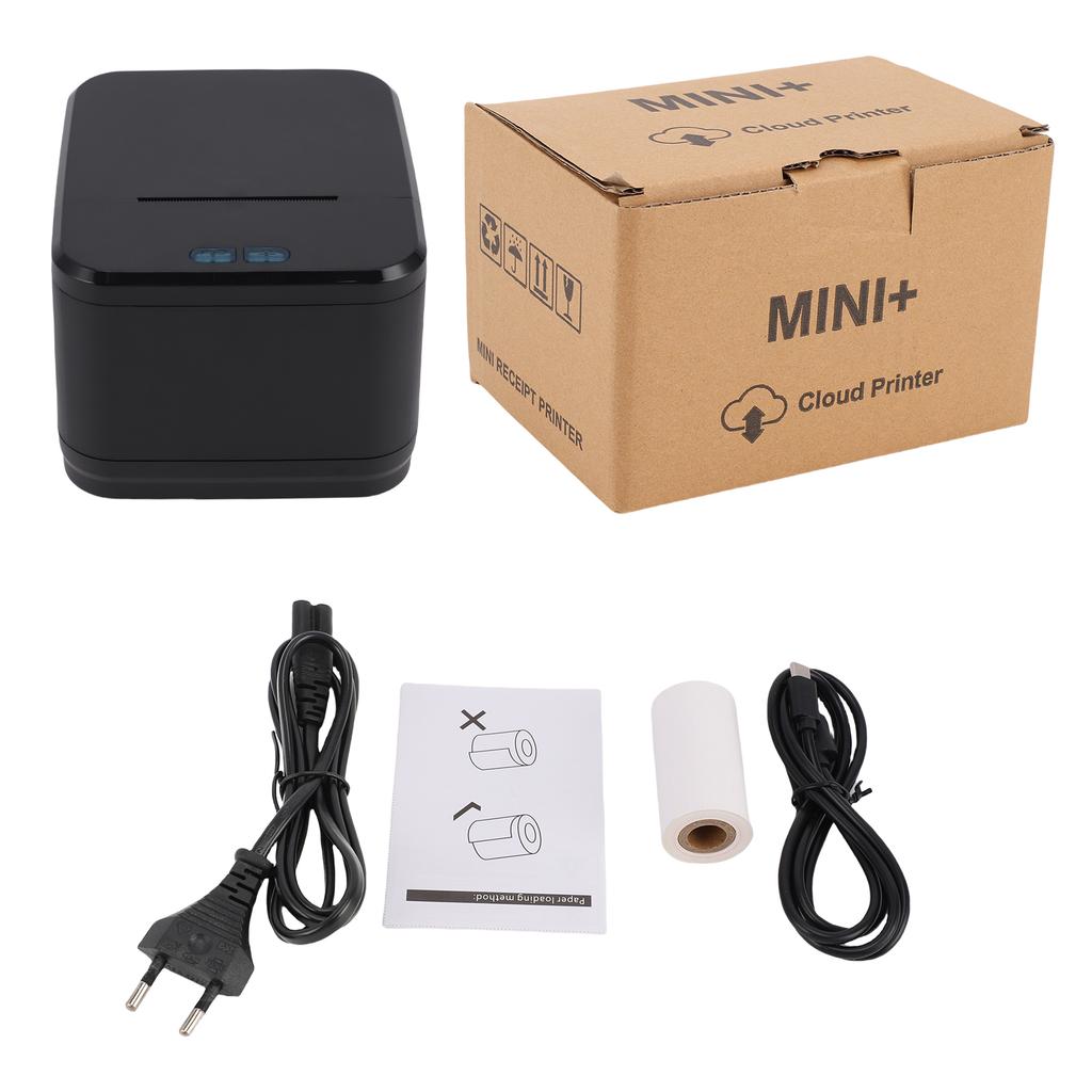 58MM Thermal Receipt Printer Wireless Printing Machine Bluetooth+USB+LAN Interface Compatible with Win Android IOS for