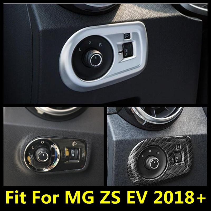 Head Light Lamp Decoration Sticker Cover Trim Fit For MG ZS EV 2018 - Carbon Fiber Look/Black/Silver Interior Accessories