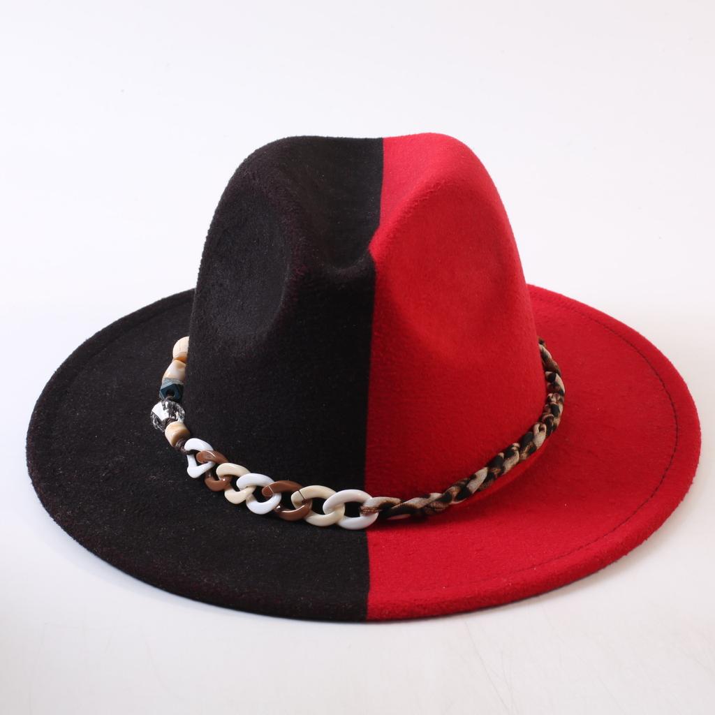 Popular European and American Classic Double-color Wide-brimmed Top Hat Men's and Women's Fashion OL Style Cowboy Hat Jazz Hat