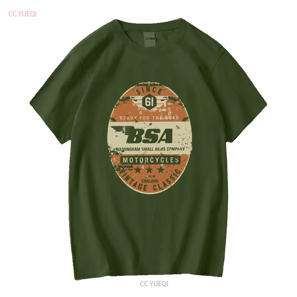 Licensed B S A Motorcycles Birmingham Small Arms Co BIG TALL 3XL 5XL T Shirt long or short sleeves vintage Washed homme