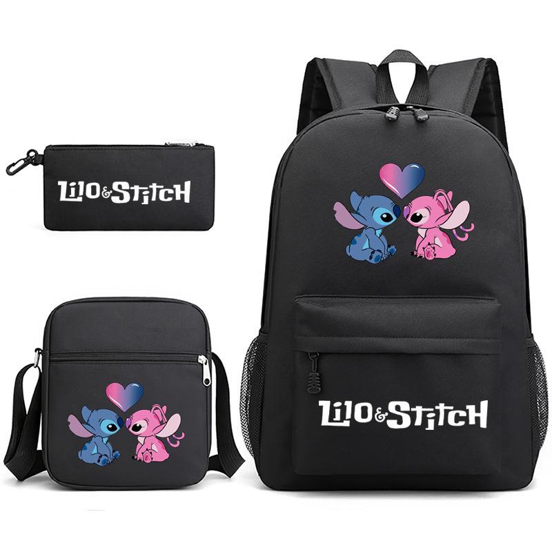 Printed Schoolbag Three-Piece Set, Primary And Secondary School Schoolbag, Backpack, Shoulder Bag, Pencil Bag.