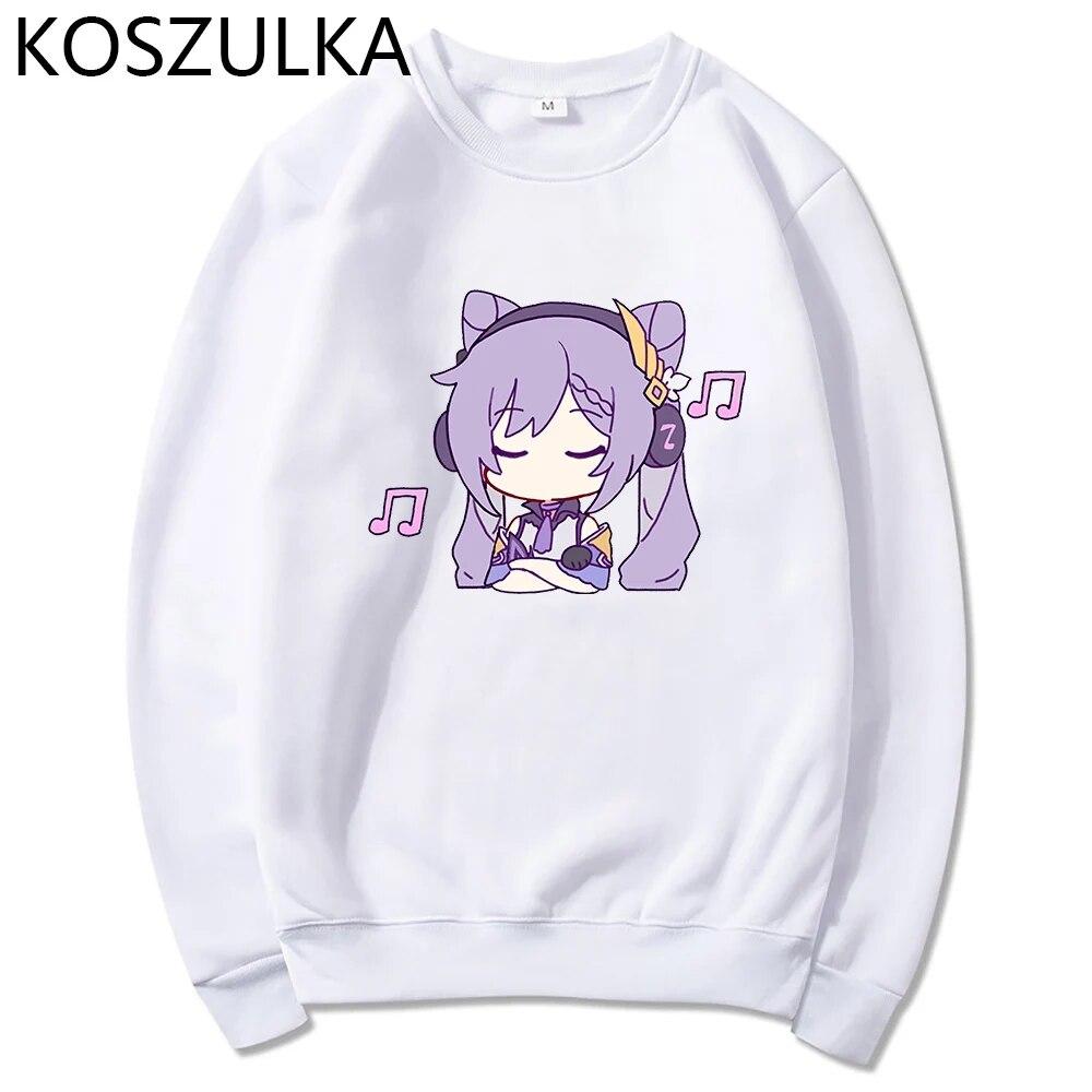 Hot Genshin Impact Hoodie Women Unisexga Harajuku Kawaii Keqing Hoodie Unisex Graphic Winter 2022 Game Sweatshirt Pullover Sudadera