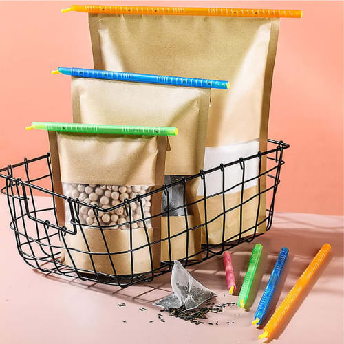 Samcos Convenient Bag Clips, Kitchen Clips, Refrigerator Bag Clips, Waterproof and Moisture-Proof Clips for Food Storage, Prevents Moisture from Getti