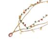 Colorful Star Zircon Multi-layer Necklace, Vintage Light Luxury Stackable Clavicle Chain