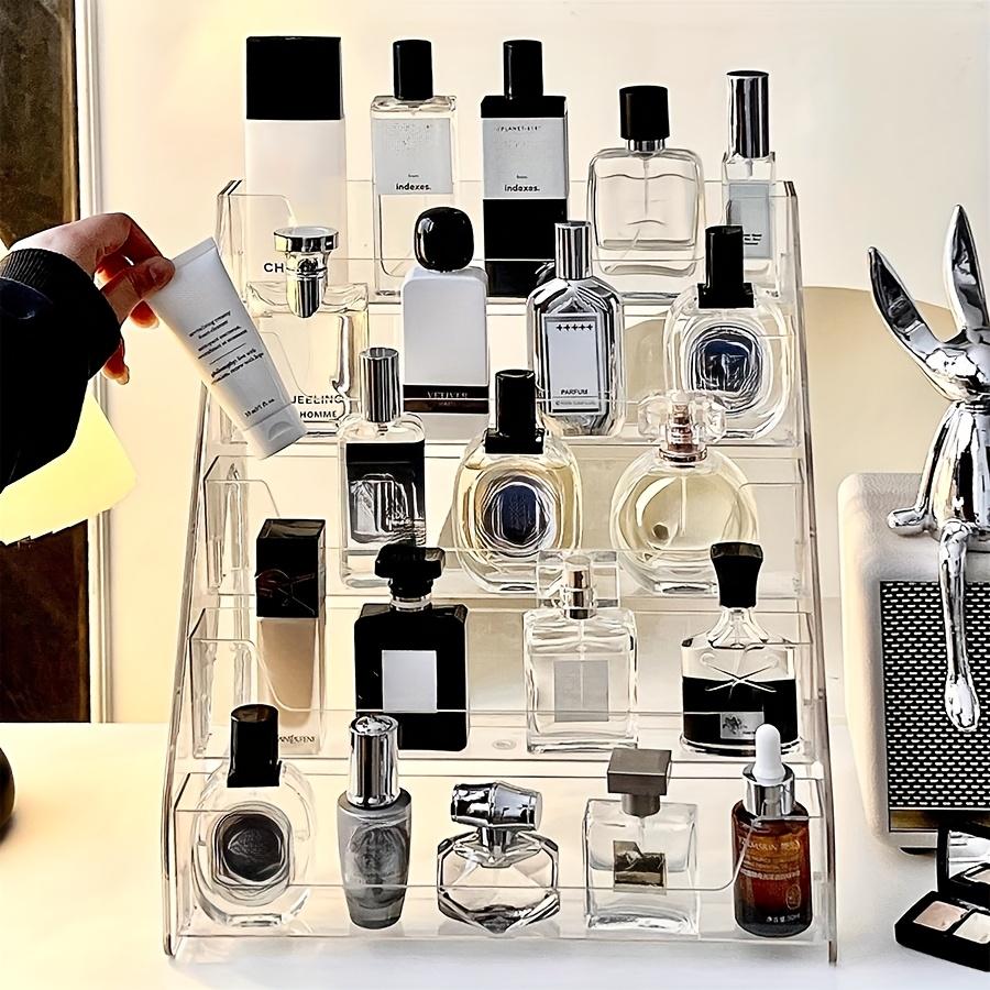 Organizador de Maquillaje Acrílico de Múltiples Niveles Caja de Almacenamiento para Perfumes Soporte de Exhibición para Tocador Organizadores para Cosméticos Organizador de Baño