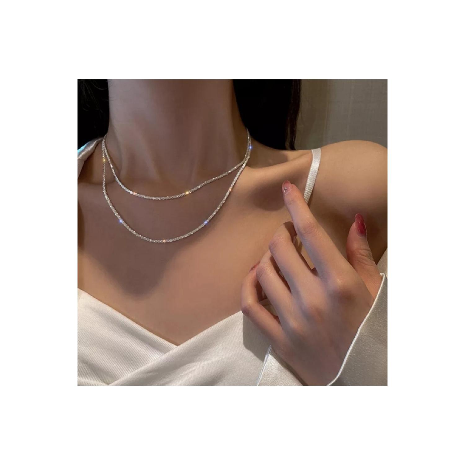 

Женский комплект из 2 колье Waterway со стразами и цирконом M