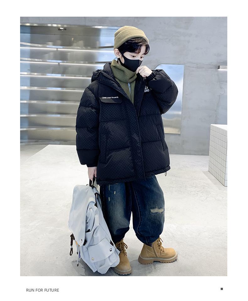 Boys' 2025 Winter Down Jacket: Trendy Thick White Duck Down Coat for Kids