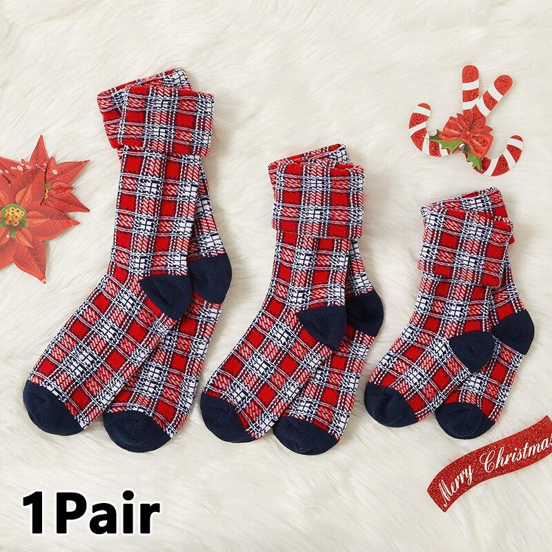 Christmas Socks For Dad Mom Daughter Son Matching Clothes Outfits Christmas Adult Baby Kids Elk Cartoon Pattern Jacquard Socks
