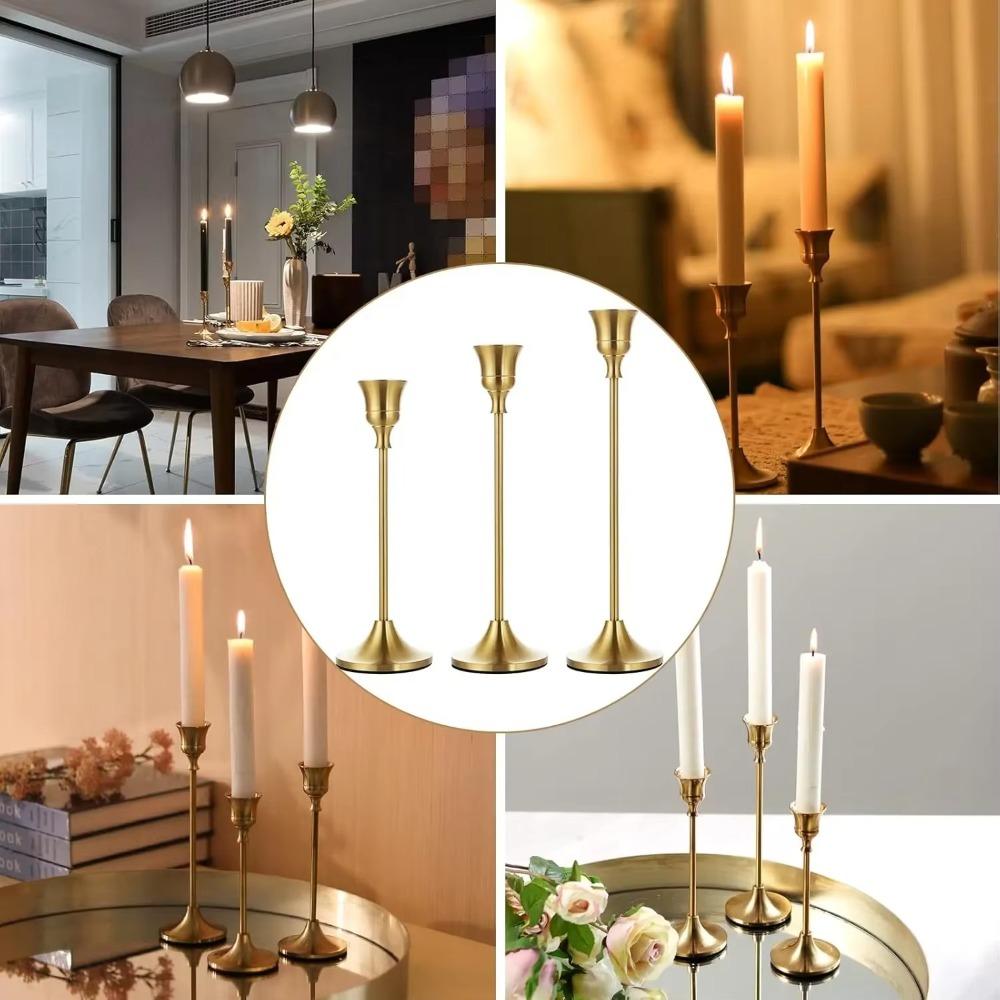 1/3pcs Home and Hotel Decoration Tabletop Candle Holders  Suitable for Wedding Anniversary