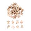 50/100pcs Christmas Natural Wooden Chip Santa Snowman DIY Wood Crafts Christmas Tree Hanging Ornament Pendant Navidad xmas Decor