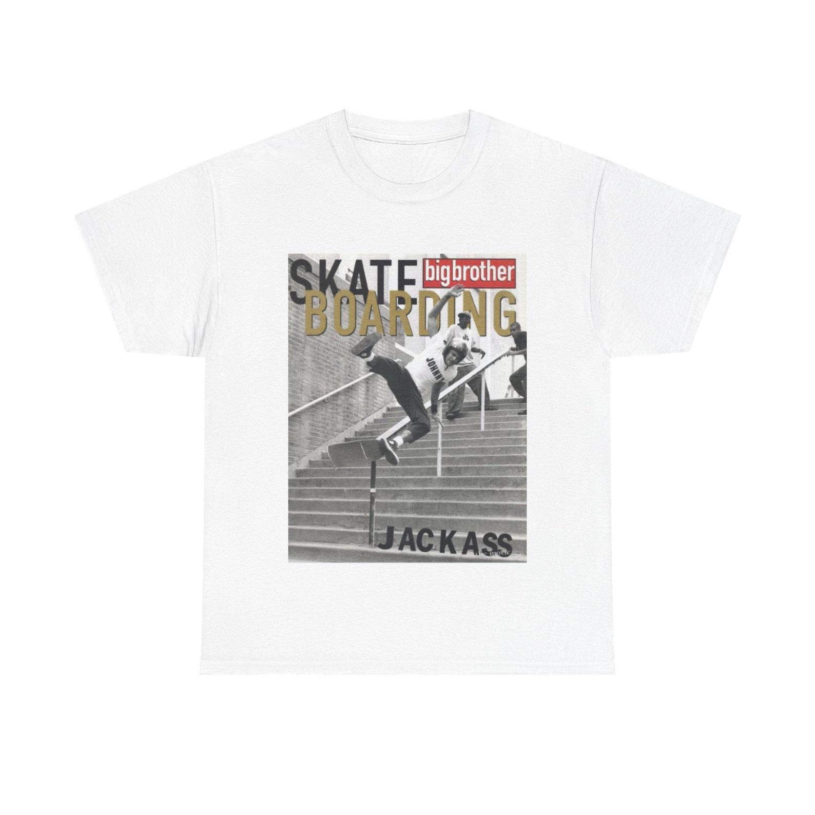 Jackass Johnny Knoxville Big Brother Skateboard Magazine Unisex Cotton Graphic T shirt, Streetwear Style S