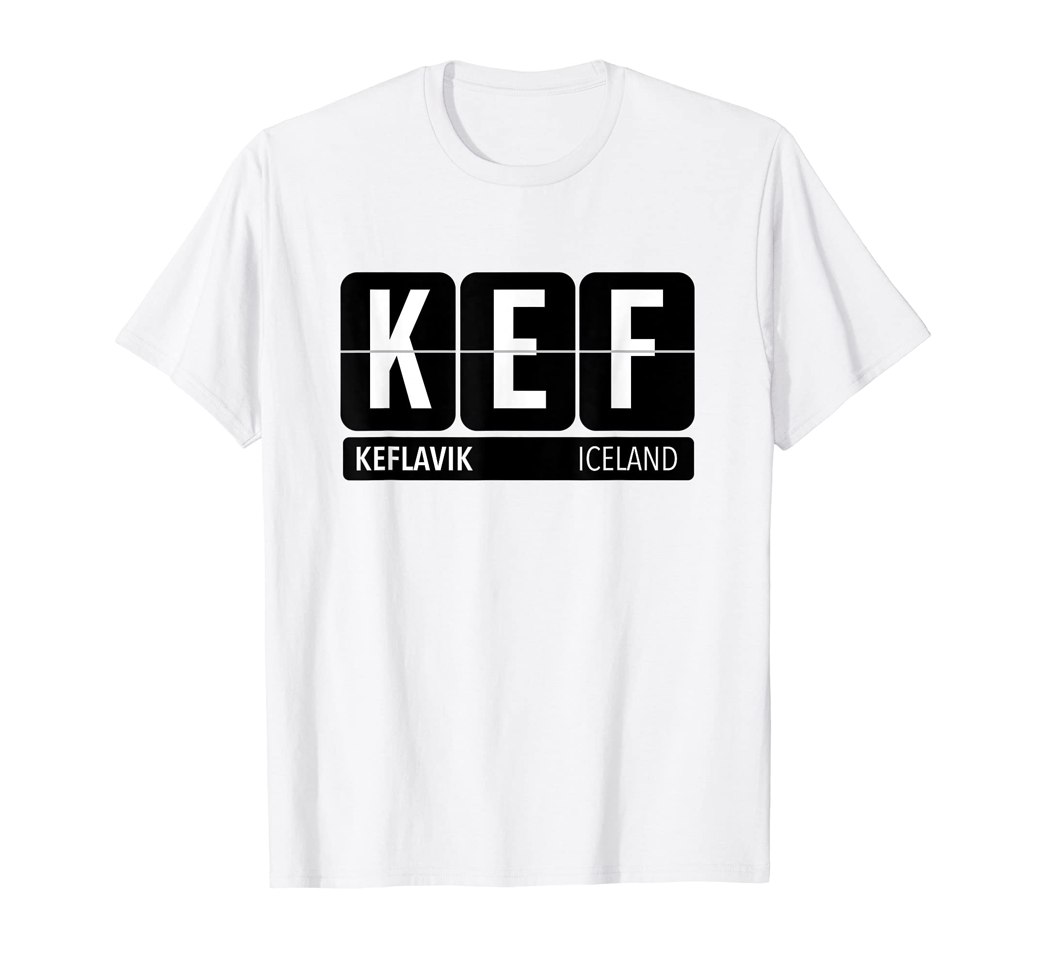 

KEF Keflavik Iceland Travel Souvenir White T-Shirt