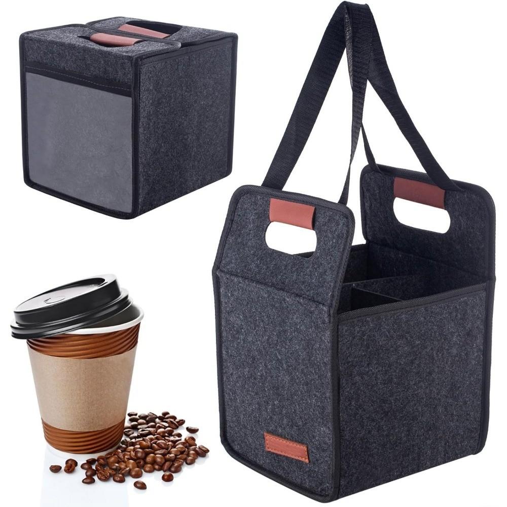 Multifunctional Drink Cup Carrier Reusable Cup Holder New Foldable Tote Bag Travel