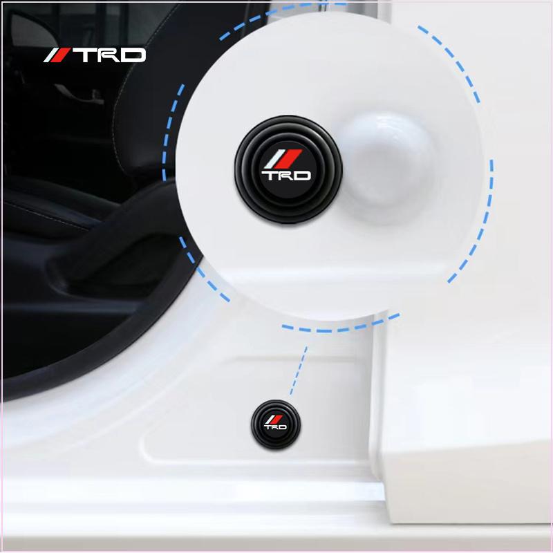 4PCS Car Door Anti-Collision Gasket Shock Absorber Sticker for Toyota TRD Corolla E150 E120 Camry TRD VIOS Avensis Land Cruiser 200