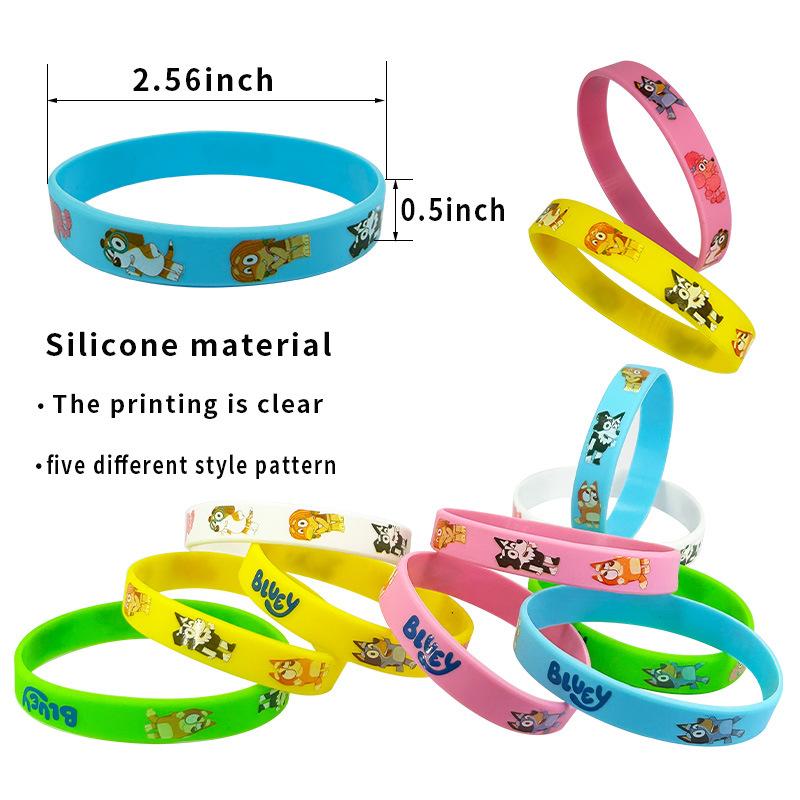Bluey Bingo Anime Peripheral Accessories Cartoon Sports Bracelet Silicone Bracelet Wrist Strap Children Toys Gift