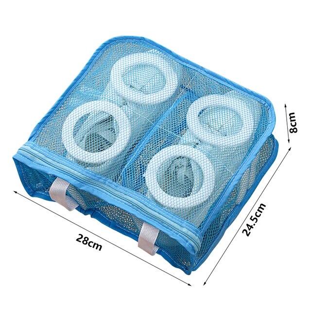 

Мішок для зберігання взуття для прання Портативний антидеформаційний захисний органайзер для одягу Побутовий мішок для прання взуття Сітчастий мішок для білизни 28x24.5x8cm синій