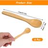 6PCS Bamboo Spoons, Mini Wooden Spoons 5.12 Inch, Multi-purpose Small Teaspoons for Condiments Spices Honey Ice Cream Coffee Kitchen & Serving