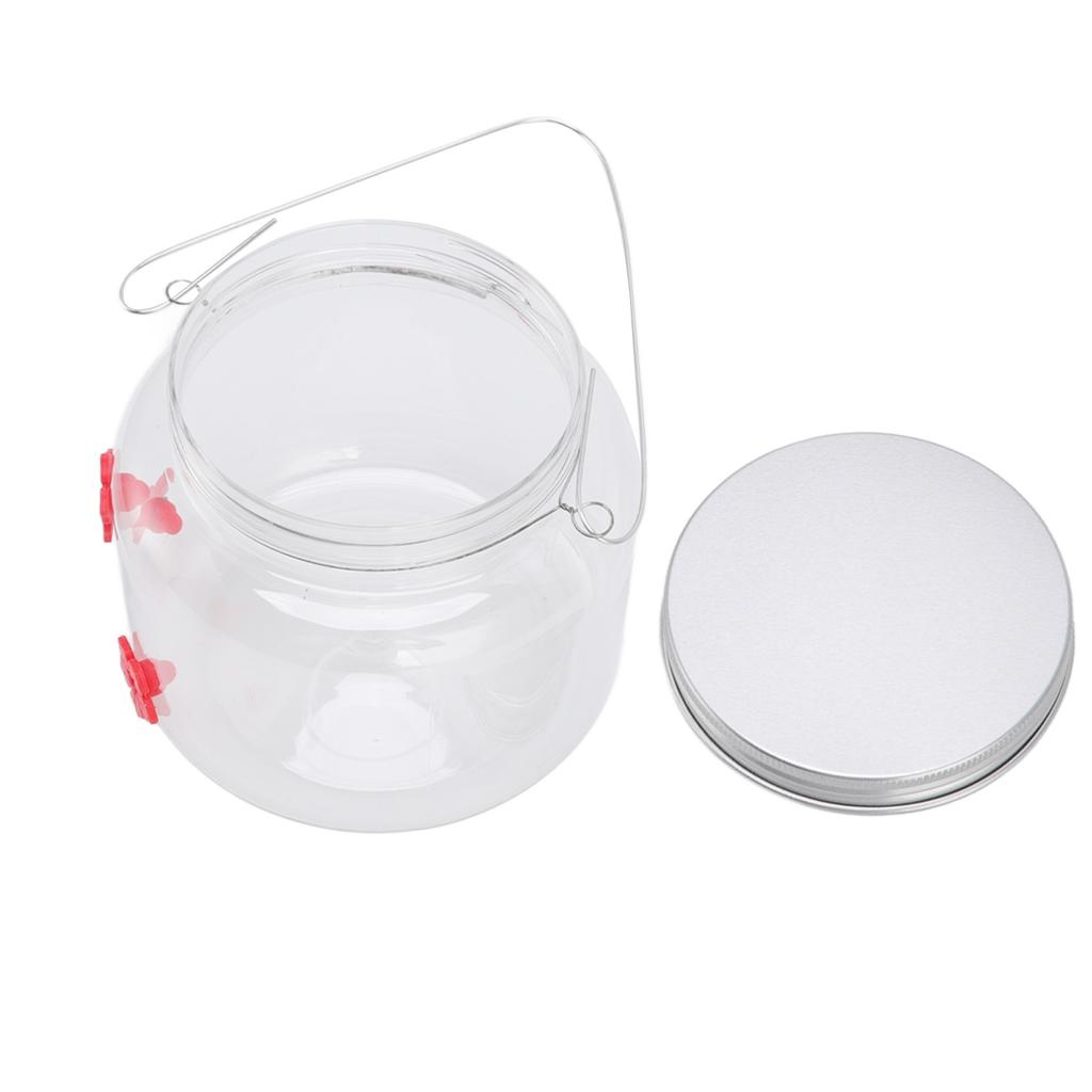 Hummingbird Feeder Clear Hanging Decorative Portable Hummingbirds Water Food Feeding Jar for Patio