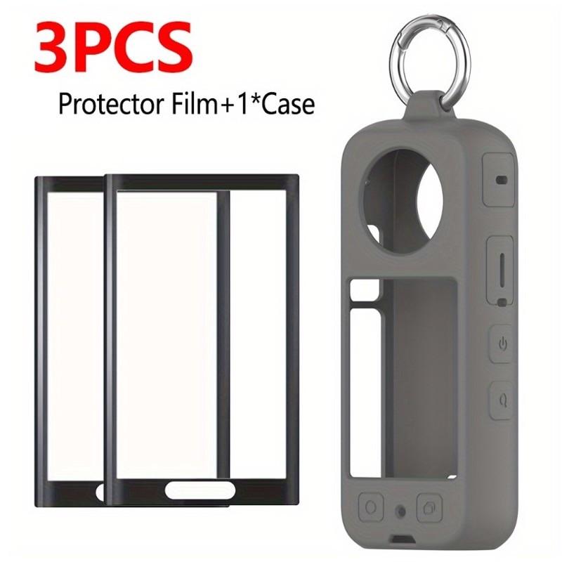 3Pcs Screen Protector Film+ 1Pcs Silicone Shell for Insta360 X5/X4/X3 Protector Anti-scratch