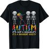 Autismus Bewusstsein - Skelett Dabbing Autistische Kinder Bewusstseins T-Shirt