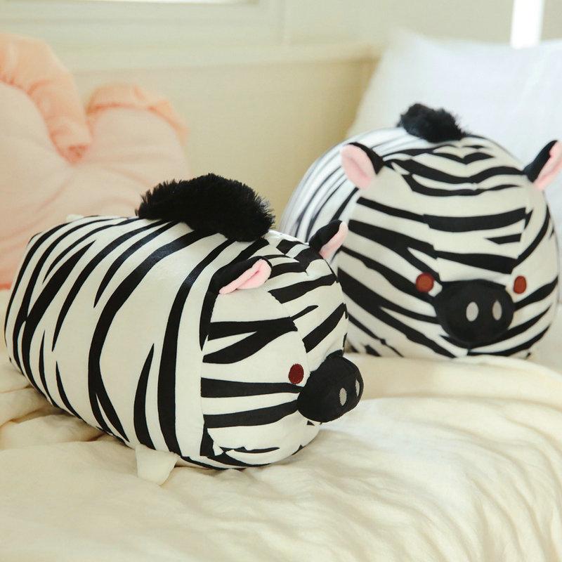 45cm Super Soft Plush Printed Fat Round Tiger Toy Stuffed Tiger Pattern Throw Pillow Zebra Stripes Pig Throw Pillow Bed Cushion