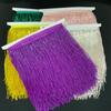 Super Dense Crystal Fringe Beads Lace Fabric Beaded Tassel Fringe Glass Trimming for Dance Fringe Dress