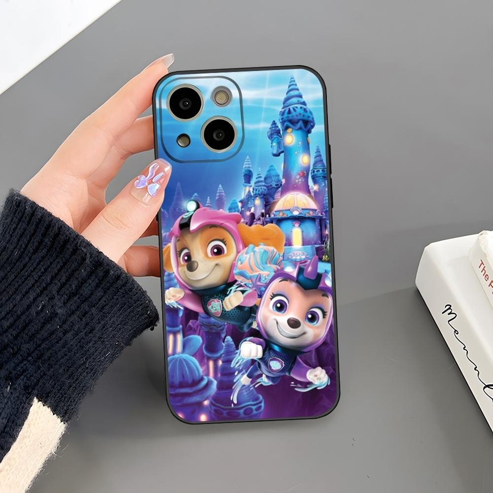 Cartoon Paws P-Patrols Phone Case For Iphone 16 Plus 15 14 Pro Max 13 Mini 11 12 Xr X Xs 6 7 8 SE Plus Back Cover