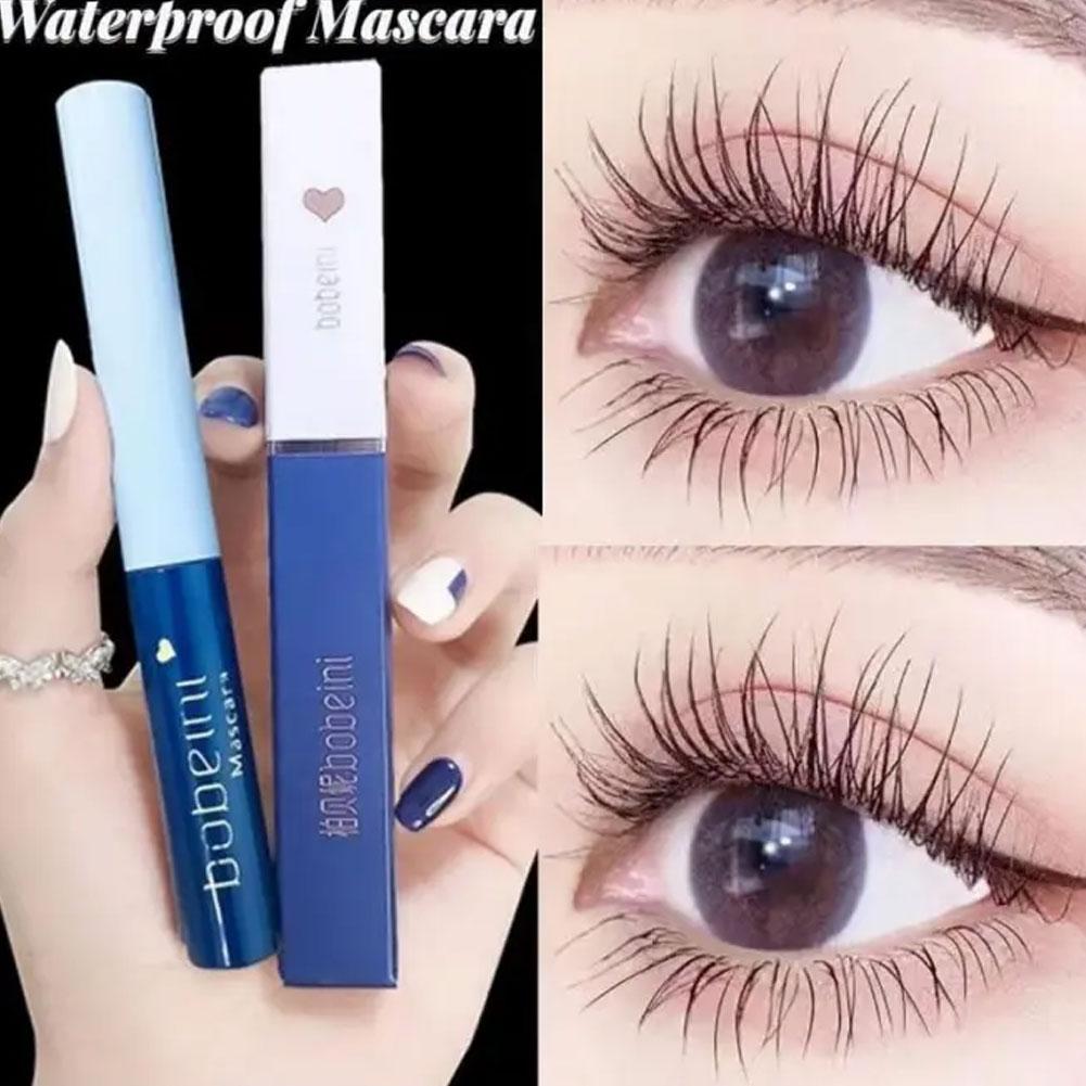 Wasserdichte Mascara Schwarzbraun Geschwungene Wimpern Mascara Kleine Schnelltrocknende Bürste Und Für Anfänger F7M4