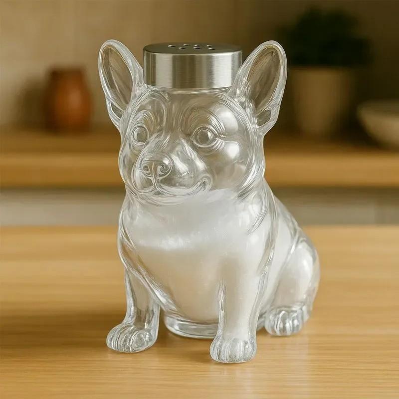 Cute French , Dachshund, Corgi Pepper Shaker, Seasoning Shaker, Figurine Set Kitchen Home Decor Figurines