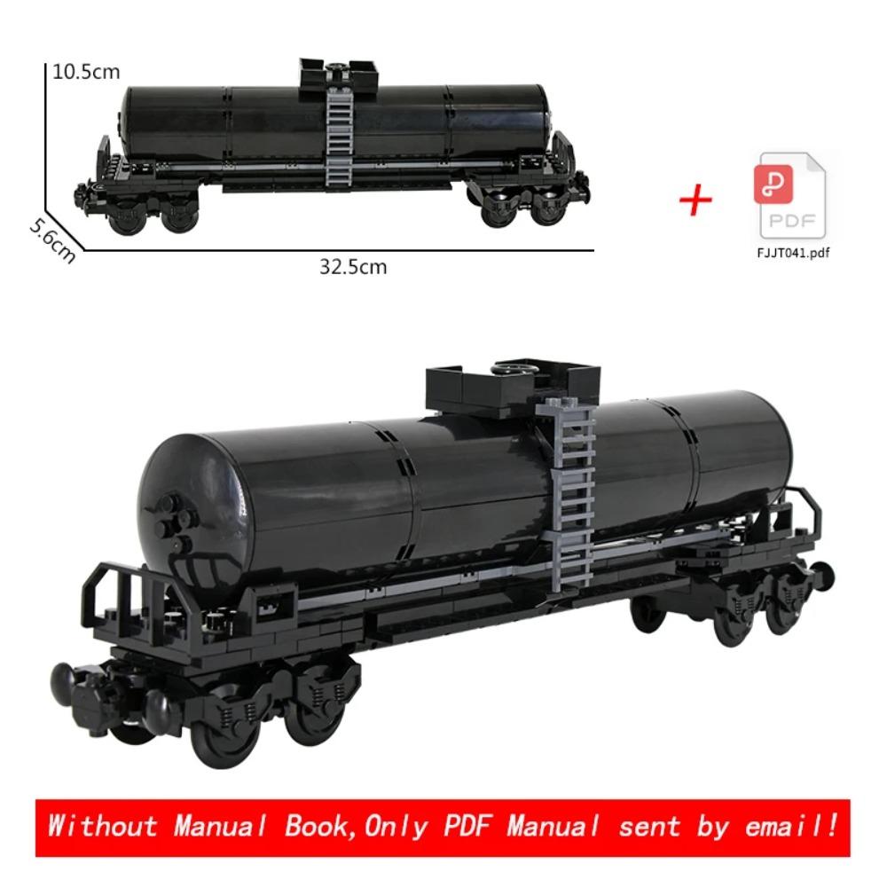 NEW MOC Brown Retro Train Freight Car Brick Set, Closed Box Wagon MOC Kit, Hobby Collectible Toy, Compatible Building Blocks