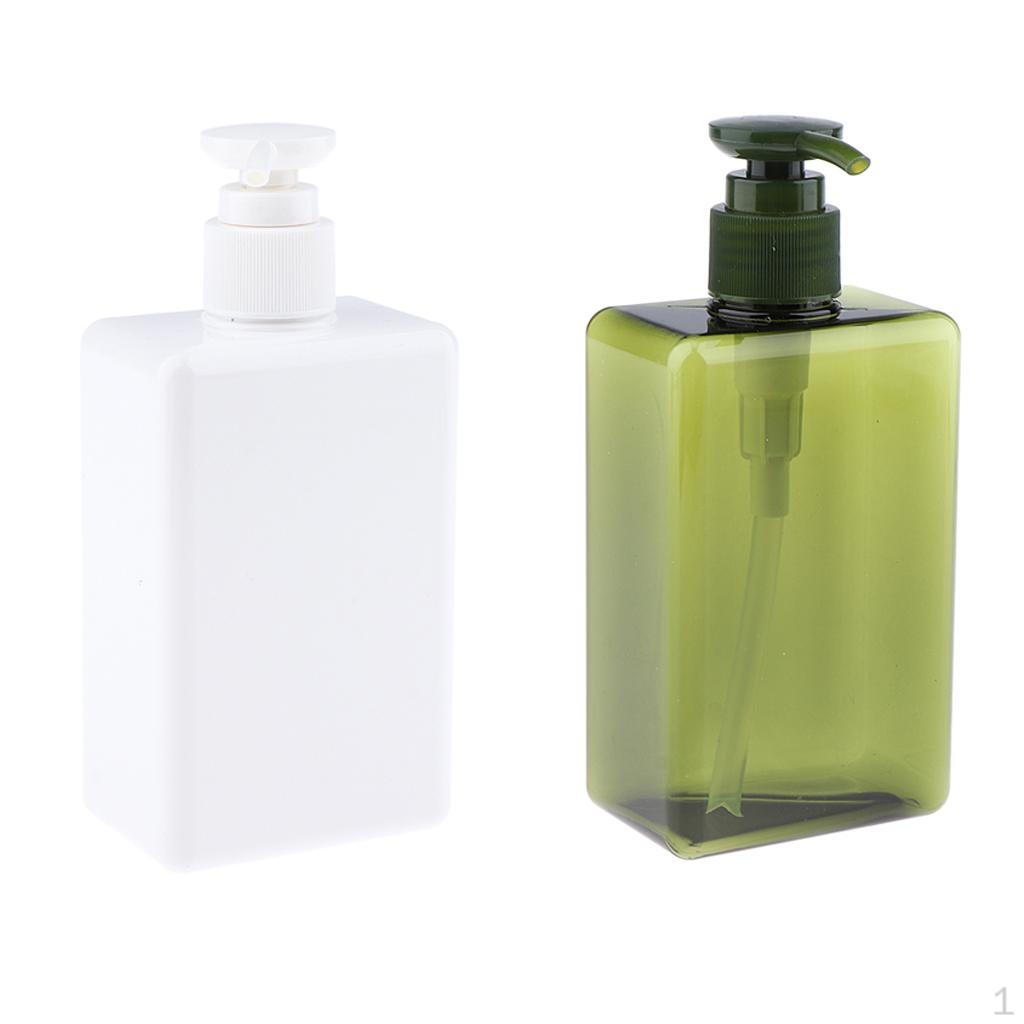 

2 шт. бутылочки с дозатором 280 мл многоразовые для шампуня, увлажняющего средства, жидкого мыла
