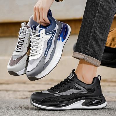 New Fashion Men 's Four Seasons Comfortable Thick Sole Shoes Students BoysTrending Soft Sole Breathable Casual Running Sneakers