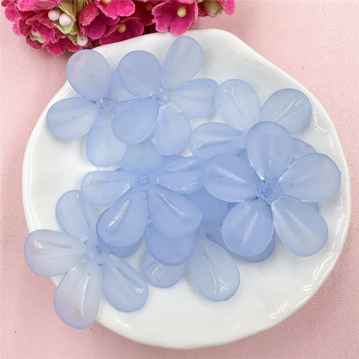 

10 шт. 29 мм акриловые матовые цветочные бусины россыпью для изготовления украшений своими руками головные уборы телефонная цепочка ручная работа синий