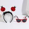 Lady Bugs Costume Accessories,Lady Bugs Costume Lady Bugs Glasses Lady Bugs Headband Fairys Wand for Halloween Dress up Cosplay