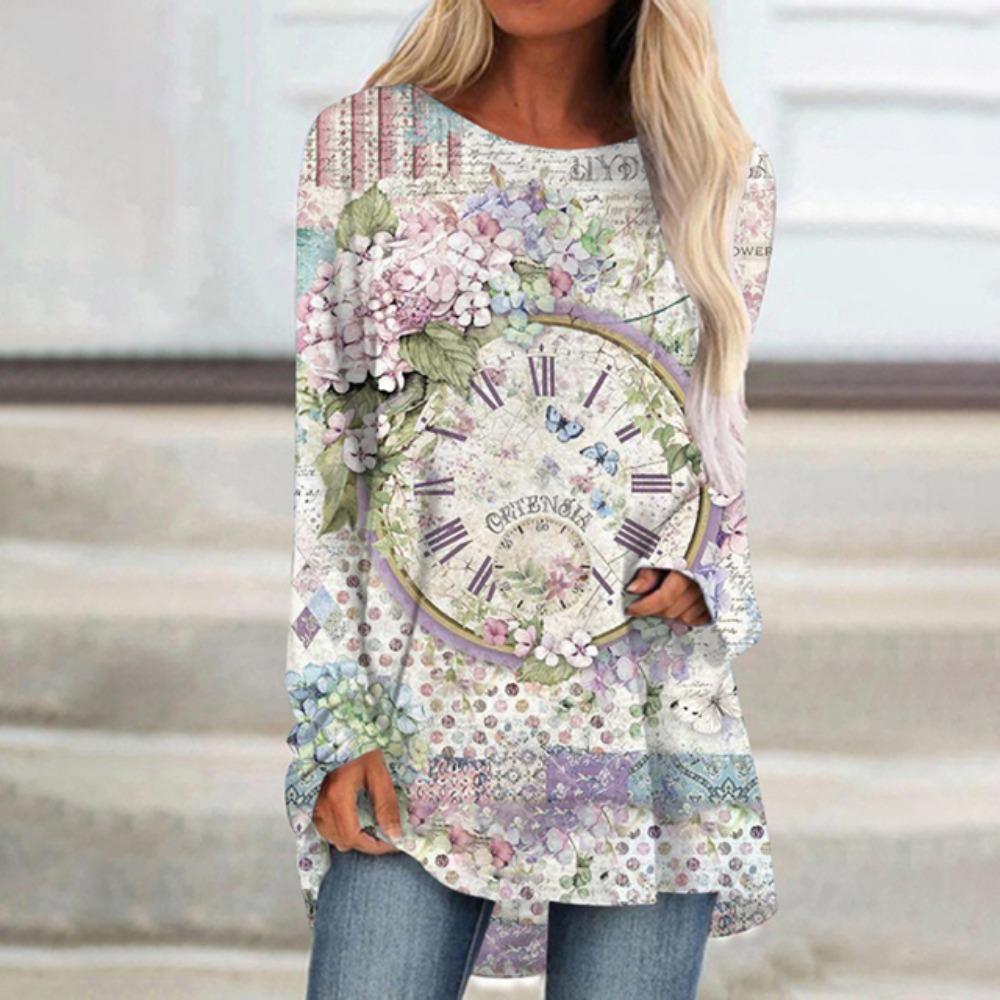 Women'S Long Sleeve T-Shirt Street Trend Clothing Crewneck Printed Top Loose Fashion 2023 Clothing High Quality Women'S T-Shirt