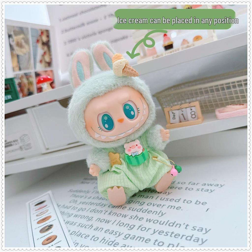 17cm Labubu Doll Vinyl Keychain: First & Second Gen Blind Box Clothes Collection