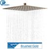 POIQIHY Ultrathin Golden Shower Head 16" Stainless Steel Rainfall Shower Faucet Head Bathroom Black Large Flow Showerhead Faucet