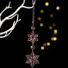 4pcs Colorful Snowflake Ice Strip Pendants Xmas Tree Hanging Ornament  Winter Party Home Decor